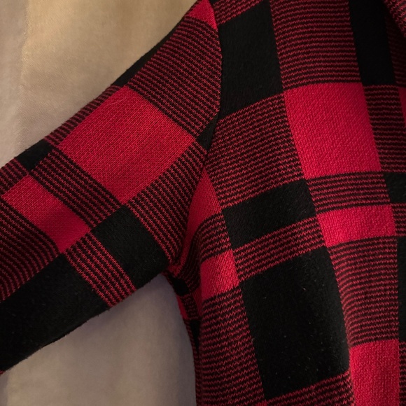 CHAPS Ralph Lauren Women’s Cotton Red & Black Buffalo Plaid Shawl Collar - Sz XL - Picture 6 of 9